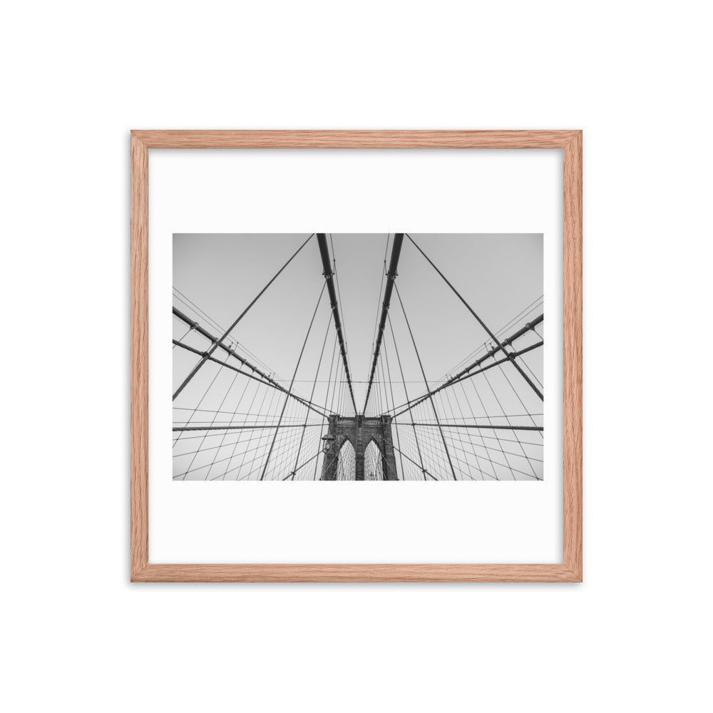 Spanning Skylines: The Gateway between New York and ... Framed poster