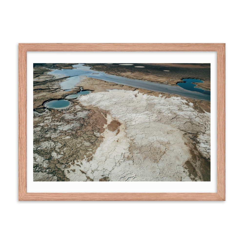 Salted Serenity: The Dead Sea's Ephemeral Beauty Framed poster