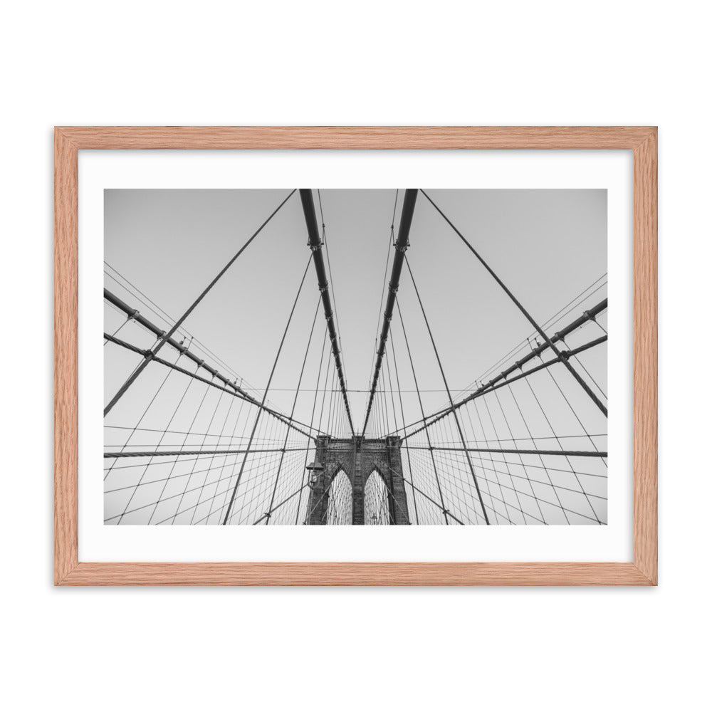 Spanning Skylines: The Gateway between New York and ... Framed poster