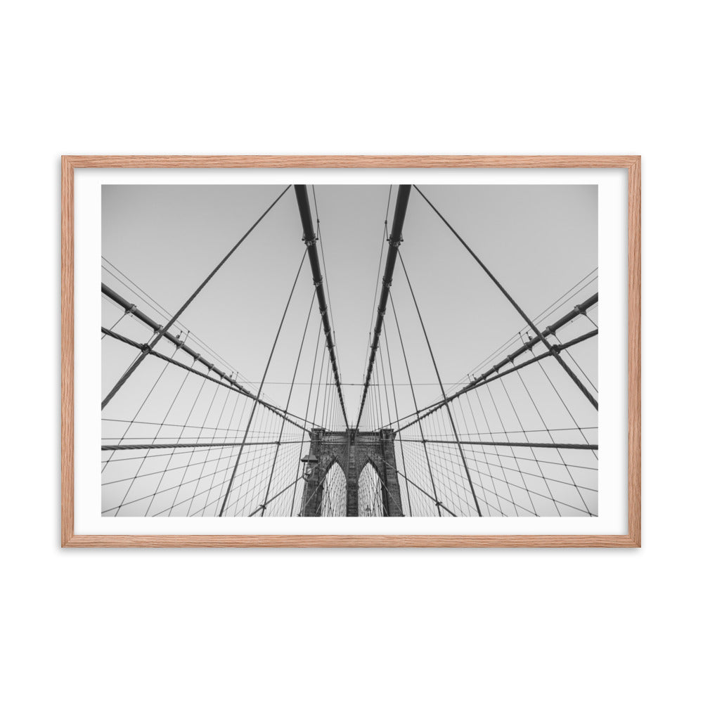 Spanning Skylines: The Gateway between New York and ... Framed poster