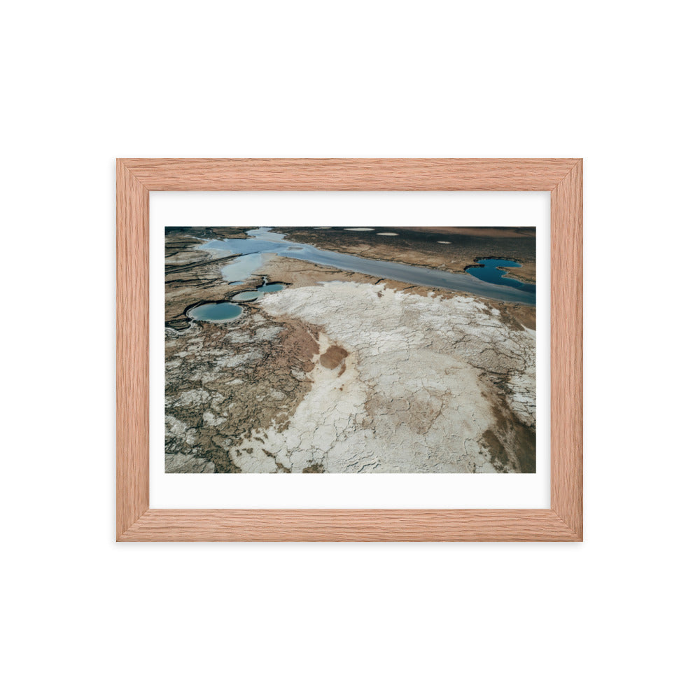 Salted Serenity: The Dead Sea's Ephemeral Beauty Framed poster