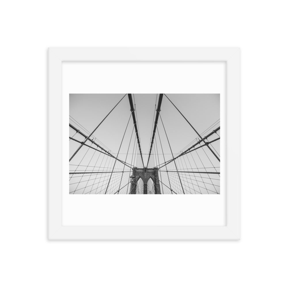 Spanning Skylines: The Gateway between New York and ... Framed poster