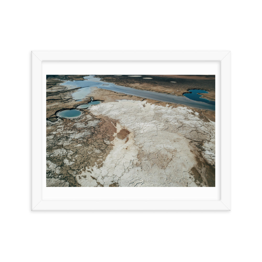 Salted Serenity: The Dead Sea's Ephemeral Beauty Framed poster