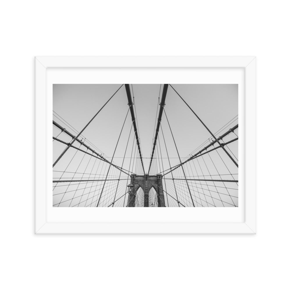 Spanning Skylines: The Gateway between New York and ... Framed poster