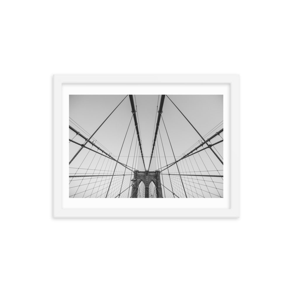 Spanning Skylines: The Gateway between New York and ... Framed poster