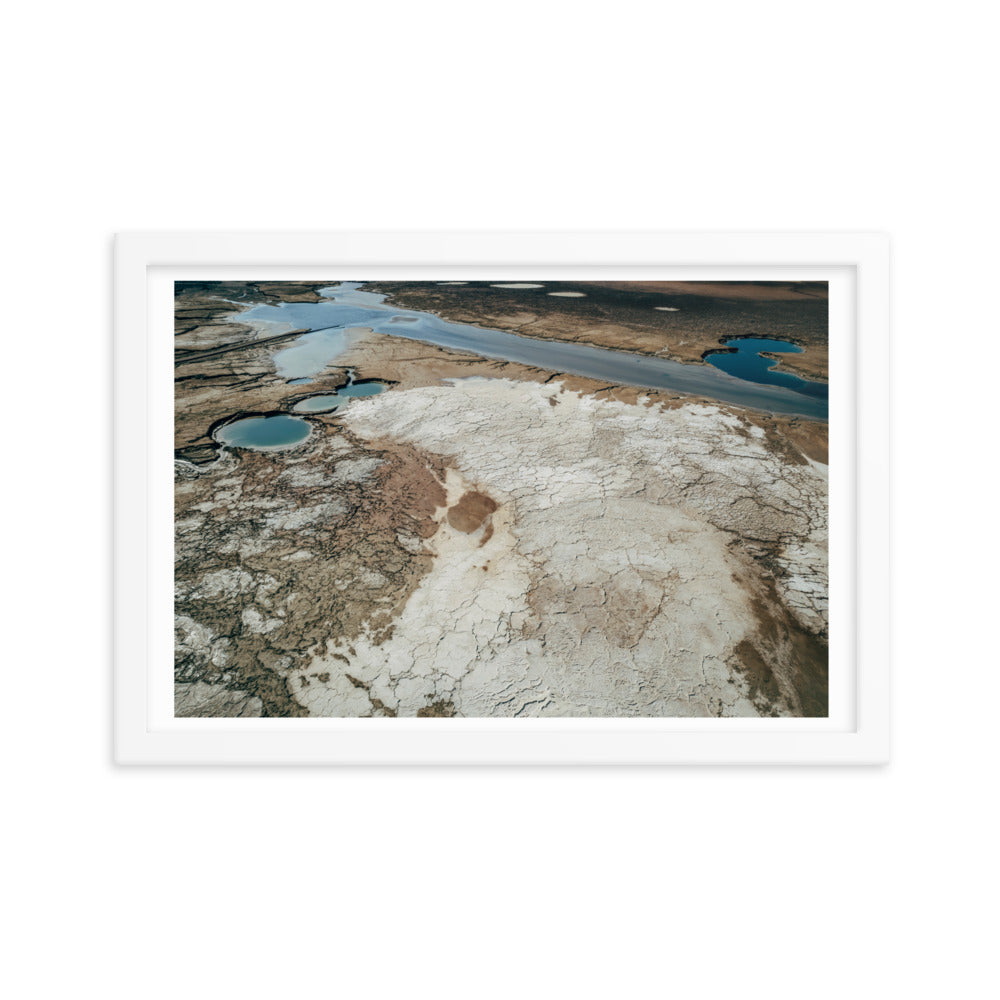 Salted Serenity: The Dead Sea's Ephemeral Beauty Framed poster