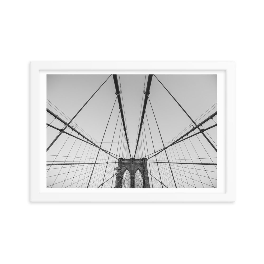 Spanning Skylines: The Gateway between New York and ... Framed poster