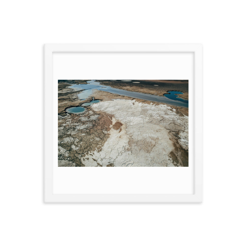 Salted Serenity: The Dead Sea's Ephemeral Beauty Framed poster