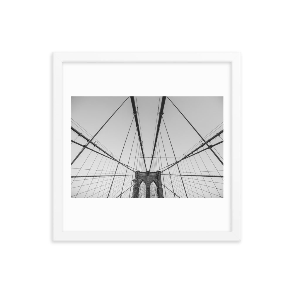 Spanning Skylines: The Gateway between New York and ... Framed poster