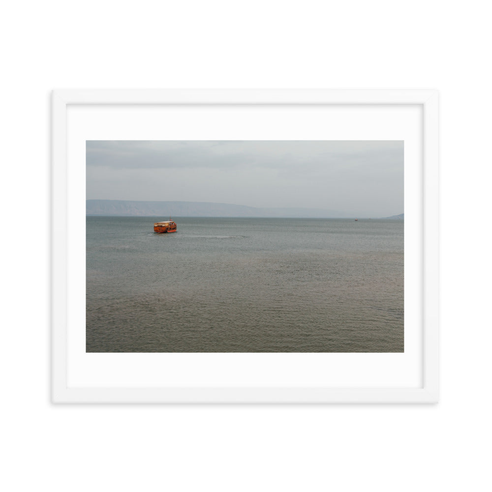 Sea of Galilea Nature's Divine Canvas Framed poster