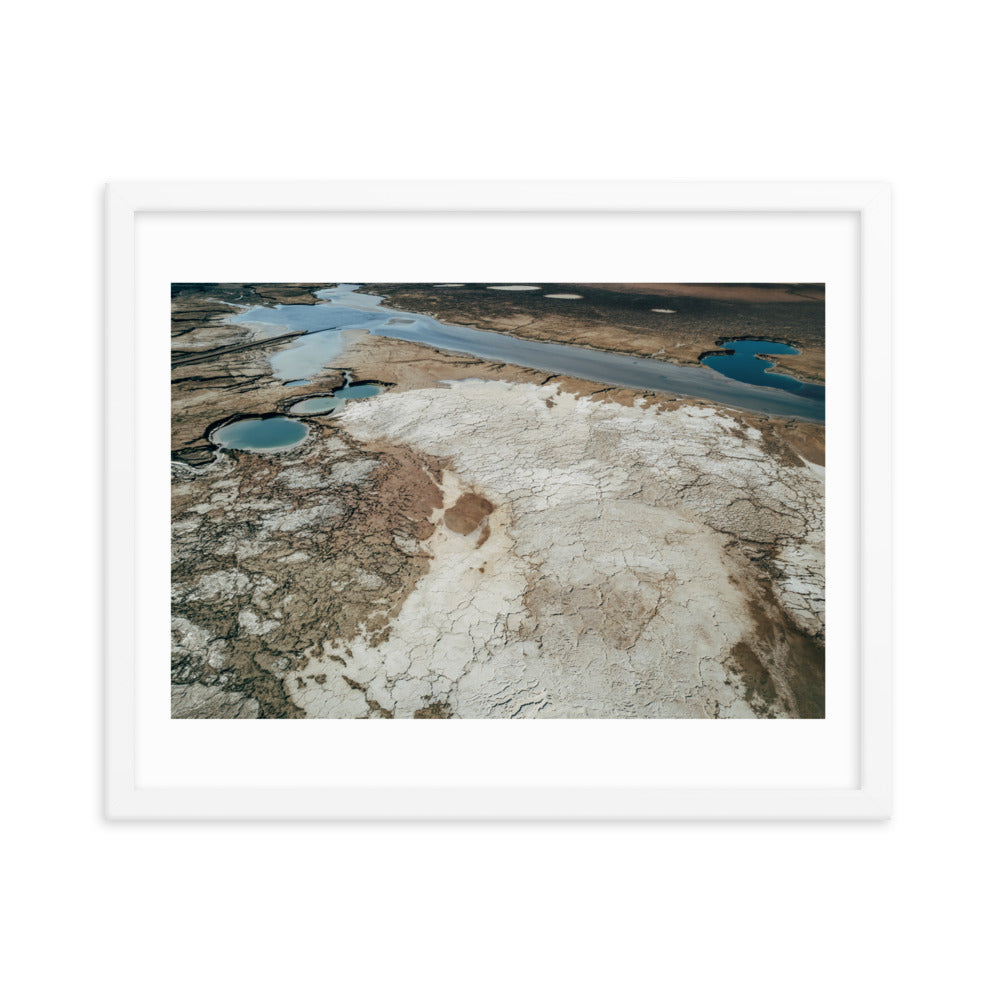 Salted Serenity: The Dead Sea's Ephemeral Beauty Framed poster