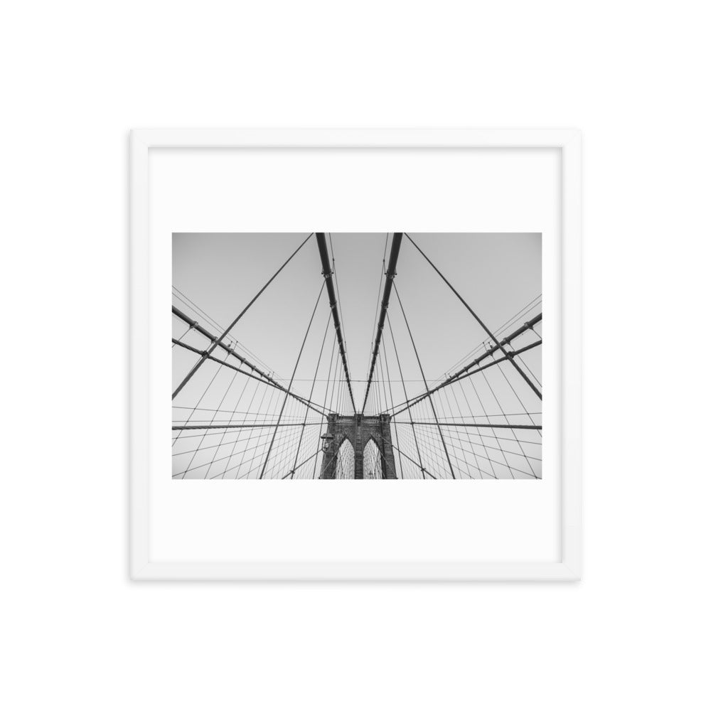 Spanning Skylines: The Gateway between New York and ... Framed poster