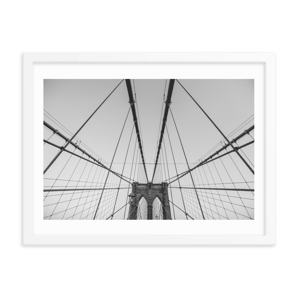 Spanning Skylines: The Gateway between New York and ... Framed poster