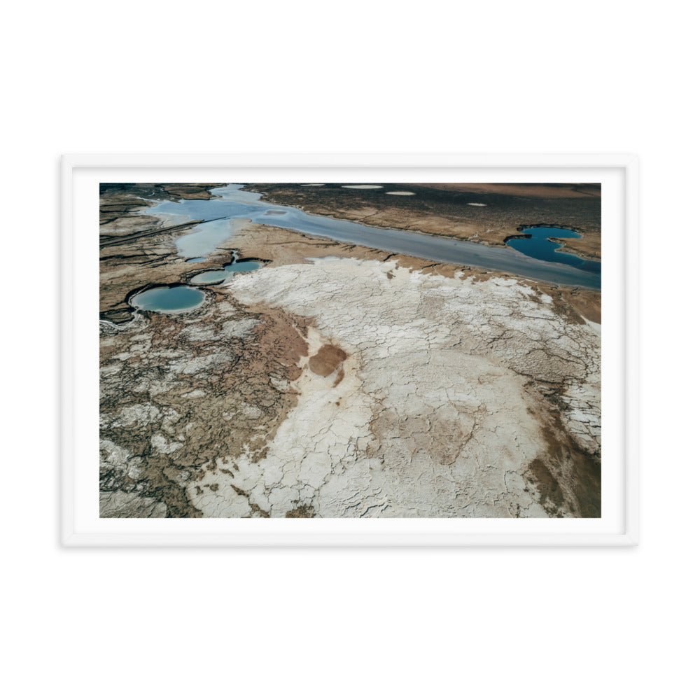 Salted Serenity: The Dead Sea's Ephemeral Beauty Framed poster