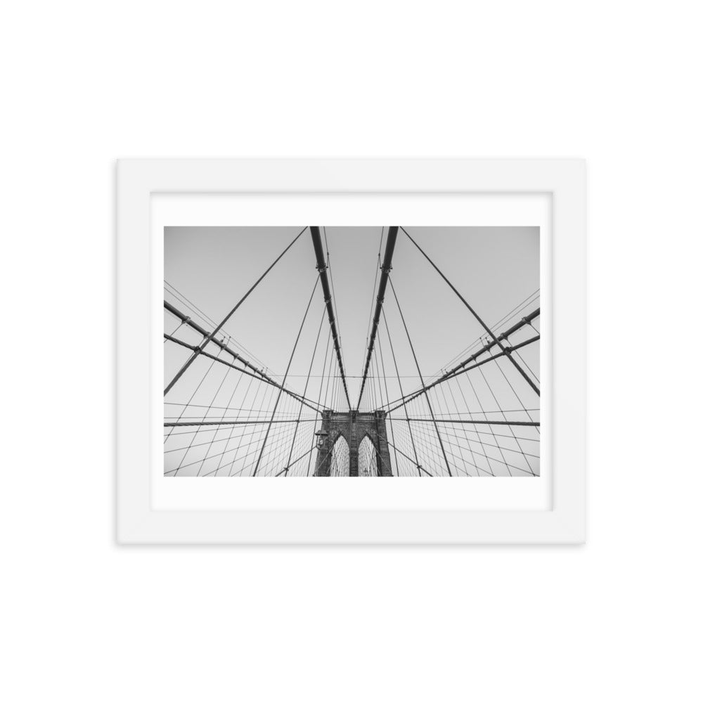 Spanning Skylines: The Gateway between New York and ... Framed poster